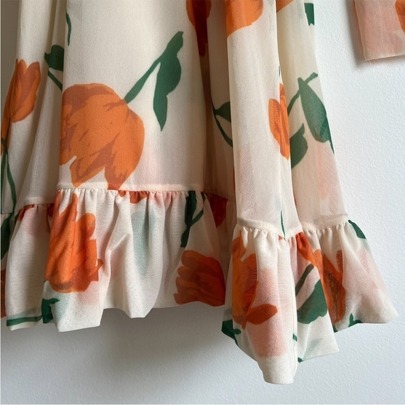 Ganni Tilden Mesh Wrap Dress in Vanilla Ice - Picture 12 of 16